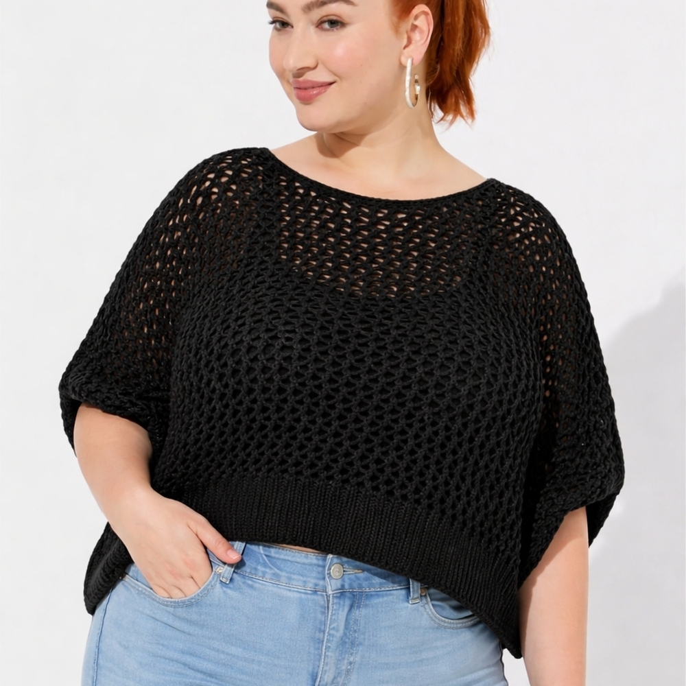 Torrid Black Knit Sweater - Picture 2 of 6